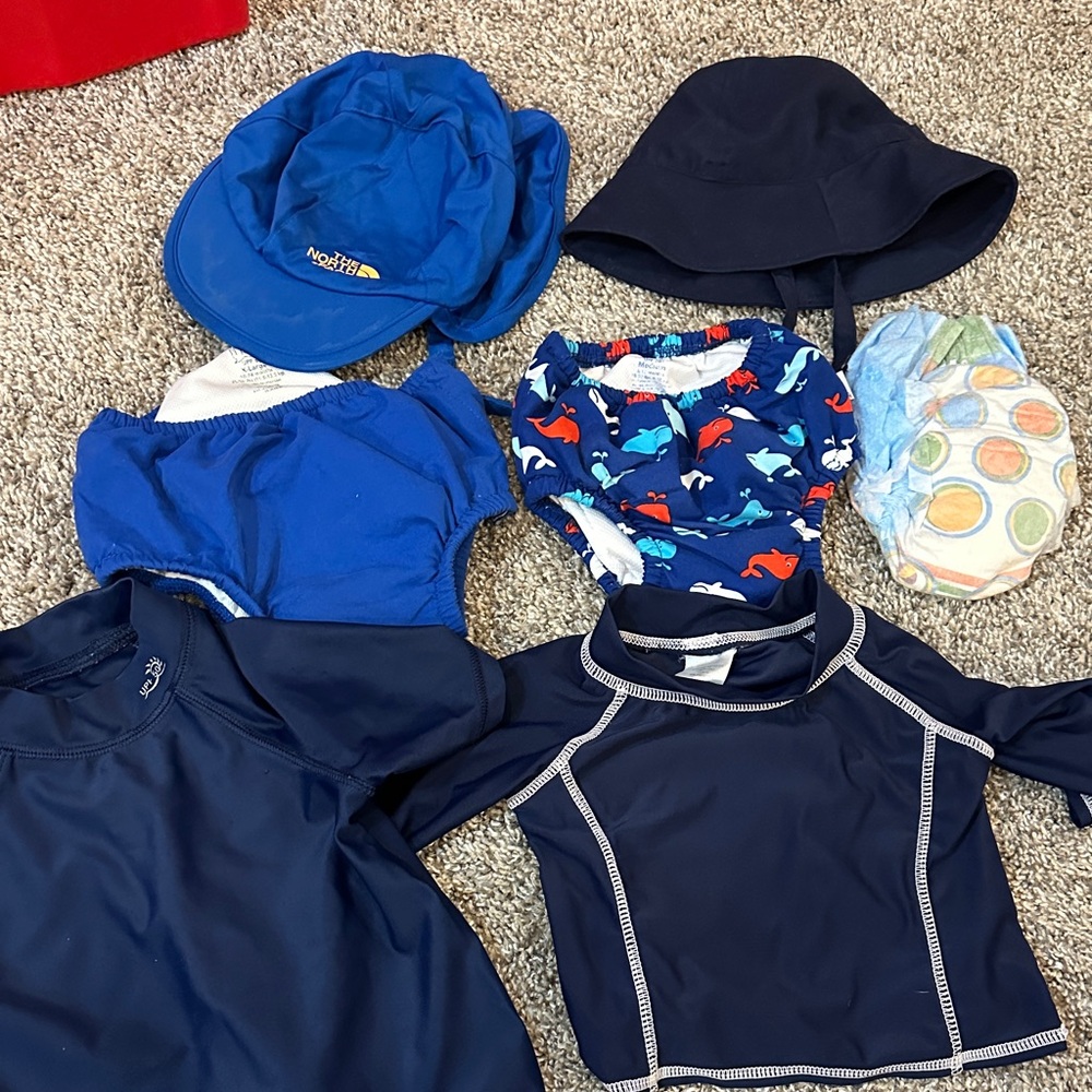 Navy and Blue Kids Swim Set